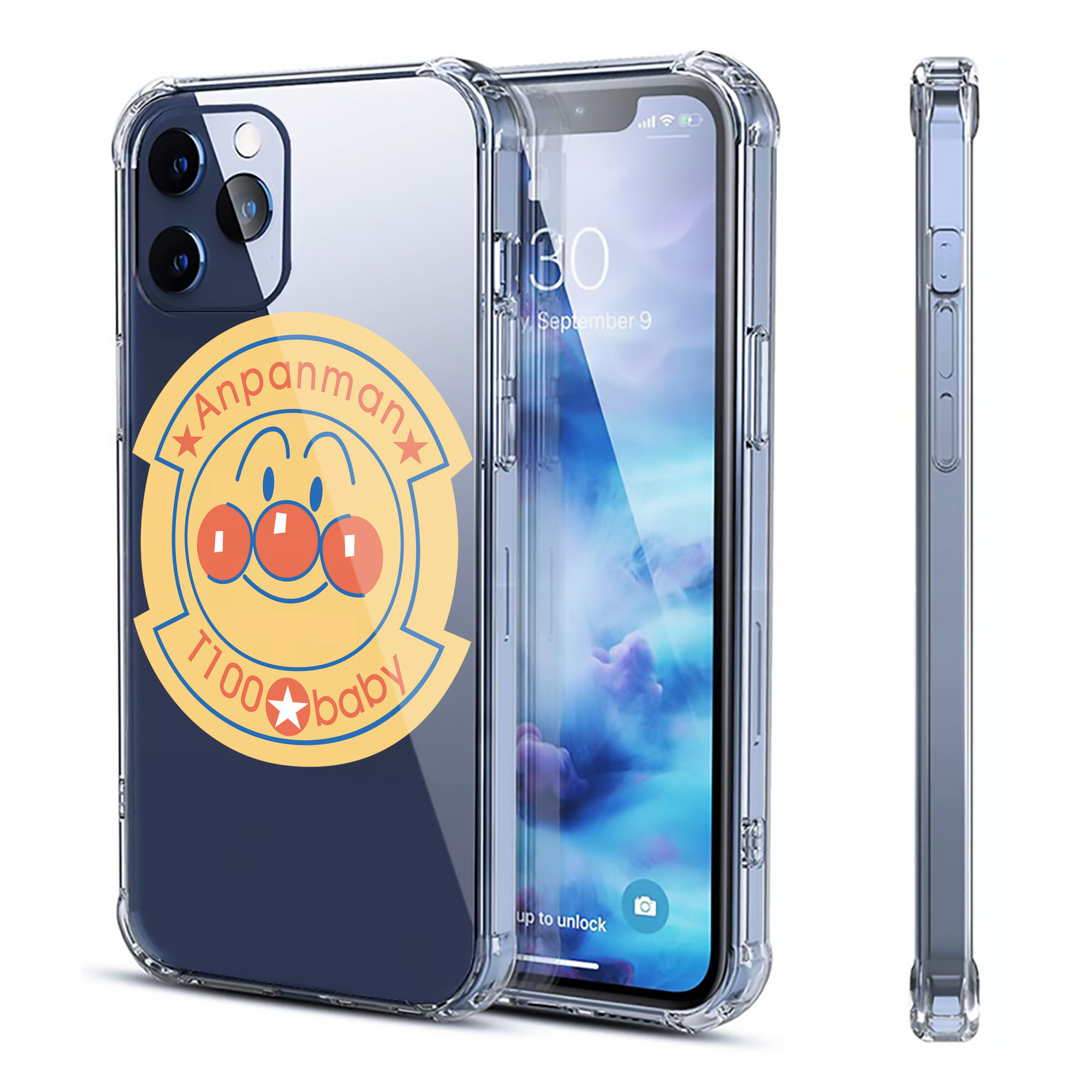 （画像用） アンパンマン Anpanman 【iPhone 12シリーズ対応】透明スマホケース（クリアソフトケース）